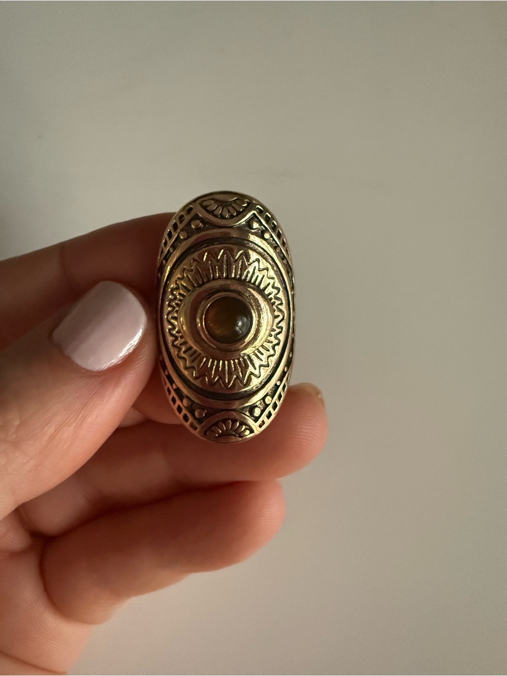 Gold and Amber Statement Ring